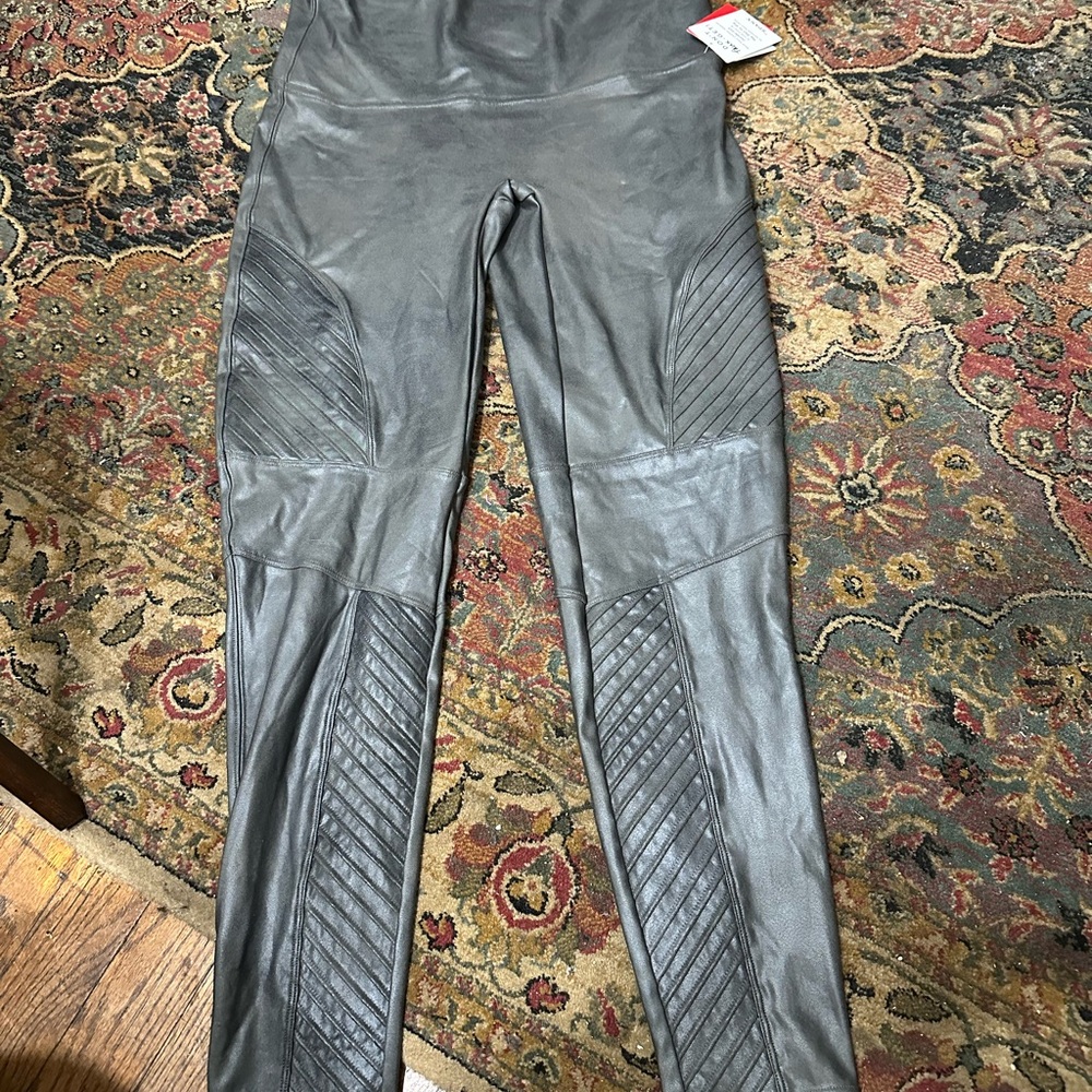 Knox Rose Charcoal Faux Leather Leggings